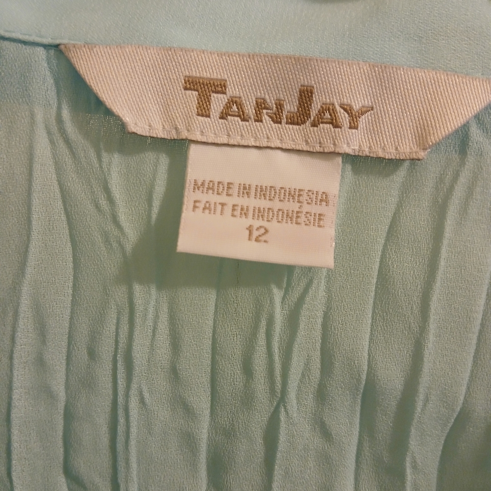 TanJay Light Blue Ruffle Lace Blouse - Picture 2 of 3